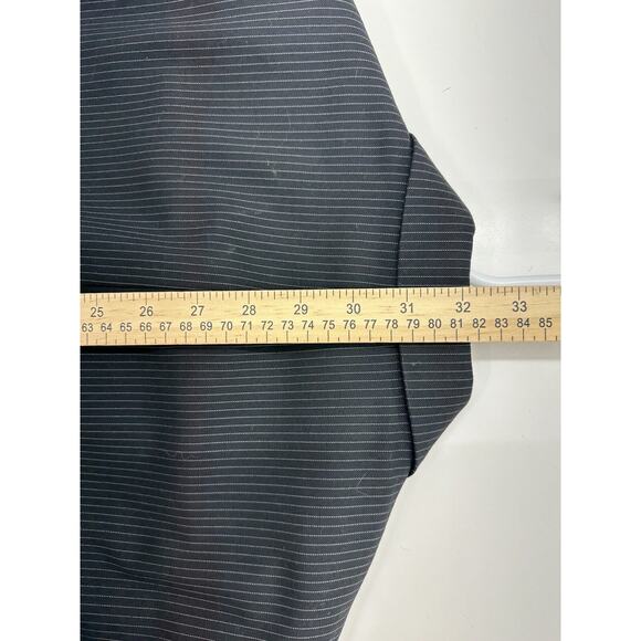 Apt. 9 Mens Suit Coat Size 38R Black Pinstripe Three Button Up Single Breasted - Picture 14 of 15